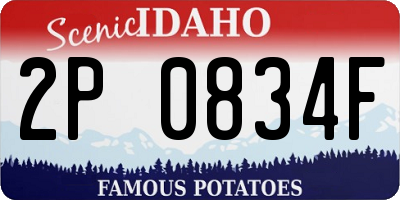 ID license plate 2P0834F