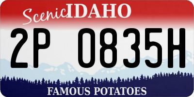 ID license plate 2P0835H