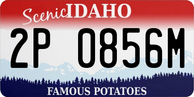 ID license plate 2P0856M