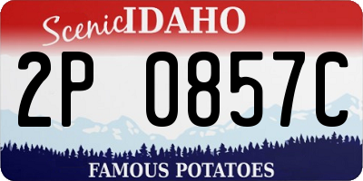 ID license plate 2P0857C