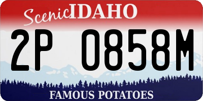 ID license plate 2P0858M