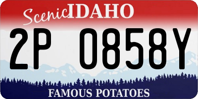 ID license plate 2P0858Y