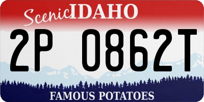 ID license plate 2P0862T