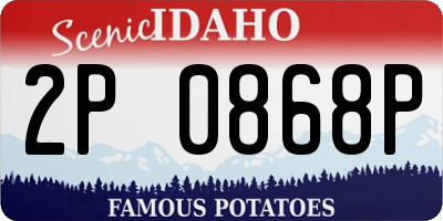 ID license plate 2P0868P