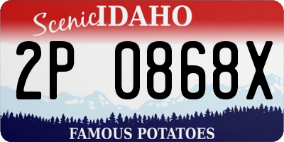 ID license plate 2P0868X