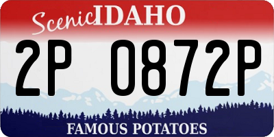 ID license plate 2P0872P