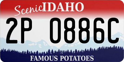ID license plate 2P0886C