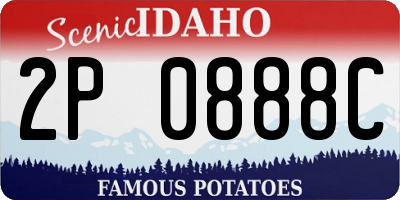 ID license plate 2P0888C