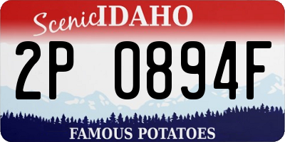 ID license plate 2P0894F