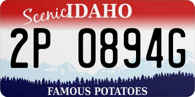 ID license plate 2P0894G