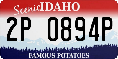 ID license plate 2P0894P