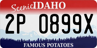 ID license plate 2P0899X