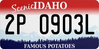 ID license plate 2P0903L