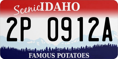 ID license plate 2P0912A