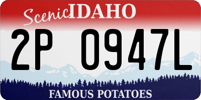 ID license plate 2P0947L