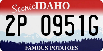 ID license plate 2P0951G