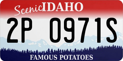 ID license plate 2P0971S
