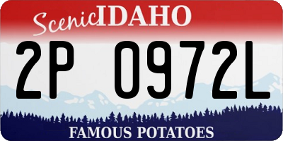 ID license plate 2P0972L