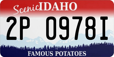 ID license plate 2P0978I