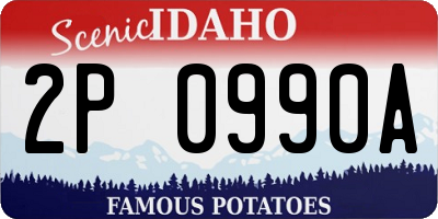 ID license plate 2P0990A