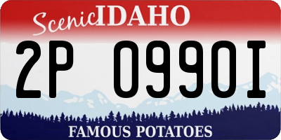 ID license plate 2P0990I