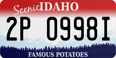 ID license plate 2P0998I