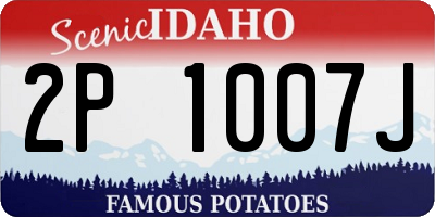 ID license plate 2P1007J