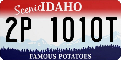 ID license plate 2P1010T