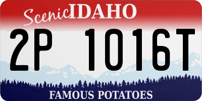 ID license plate 2P1016T