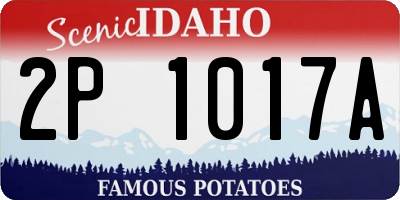ID license plate 2P1017A