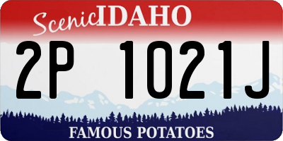 ID license plate 2P1021J