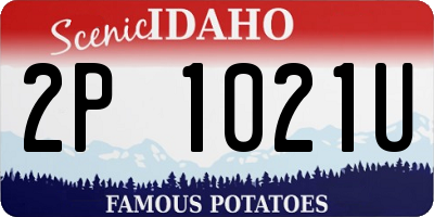 ID license plate 2P1021U