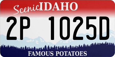 ID license plate 2P1025D