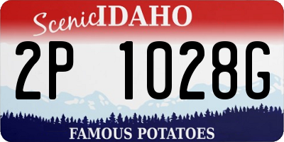 ID license plate 2P1028G