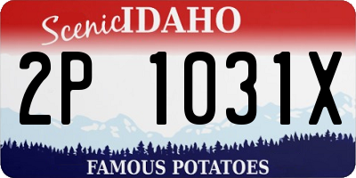 ID license plate 2P1031X