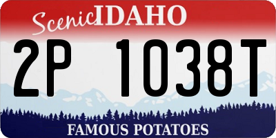ID license plate 2P1038T