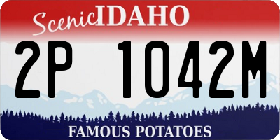 ID license plate 2P1042M