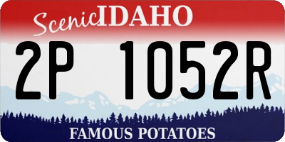 ID license plate 2P1052R