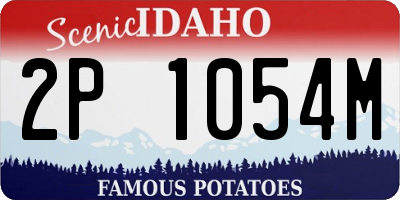 ID license plate 2P1054M