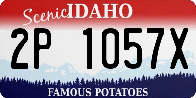 ID license plate 2P1057X