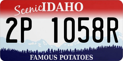 ID license plate 2P1058R
