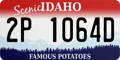 ID license plate 2P1064D