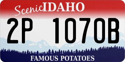 ID license plate 2P1070B