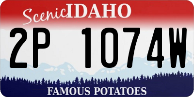 ID license plate 2P1074W
