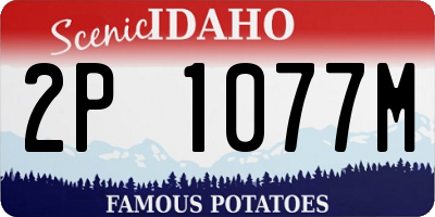 ID license plate 2P1077M