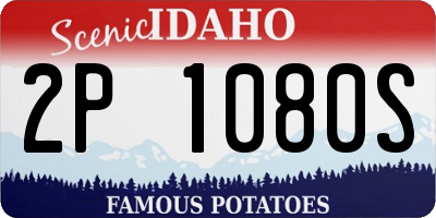 ID license plate 2P1080S