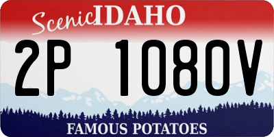 ID license plate 2P1080V