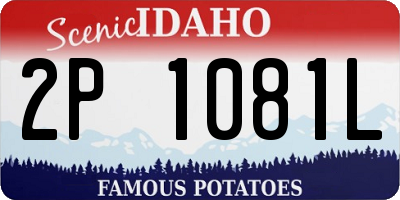 ID license plate 2P1081L