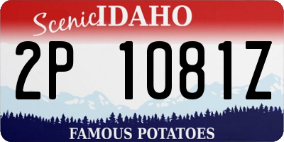 ID license plate 2P1081Z