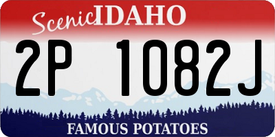 ID license plate 2P1082J